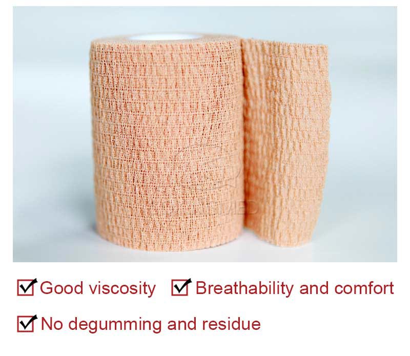 Bandagem elástica adesiva de algodão