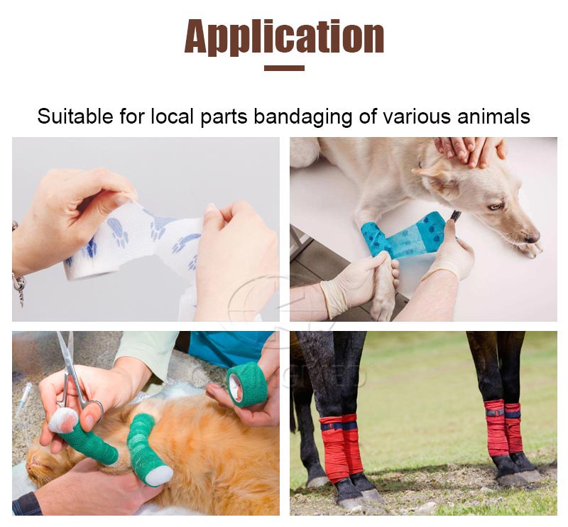 Bandagem elástica autoadesiva para animais de estimação